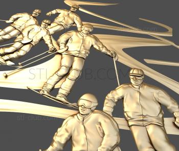 3D model Skiers ' descent (STL)